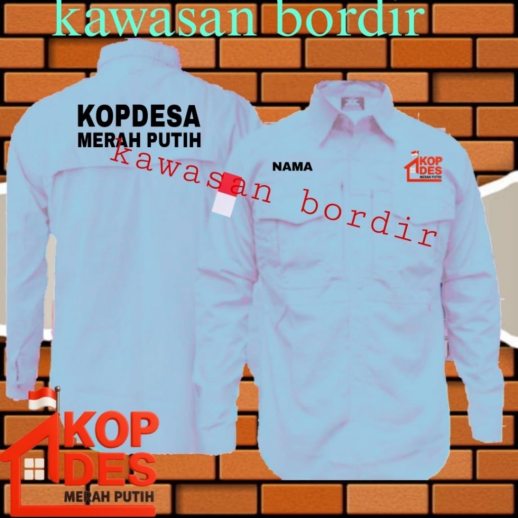 Premium tactical kemeja koperasi merah putih seragam koperasi merah putih baju koperasi merah putih 