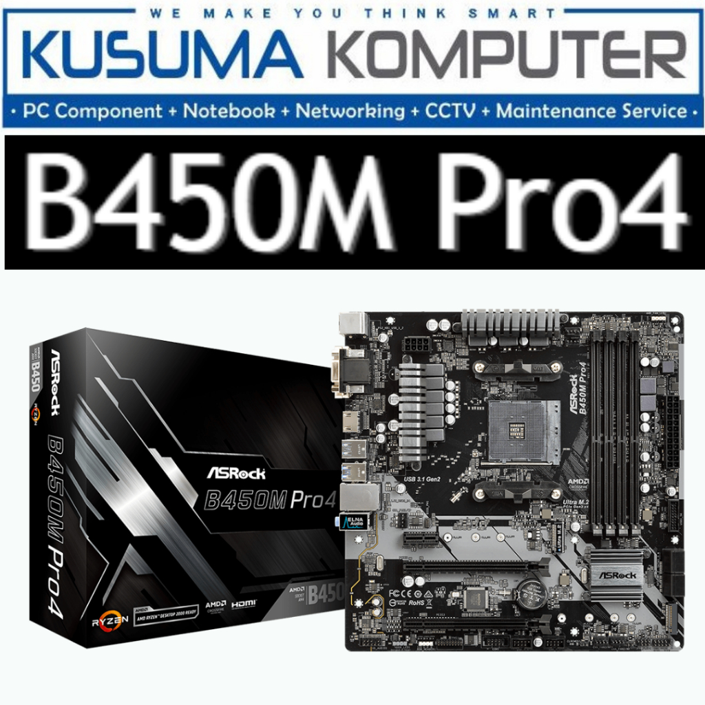 MOTHERBOARD ASROCK B450M PRO 4 R2.0 AMD AM4