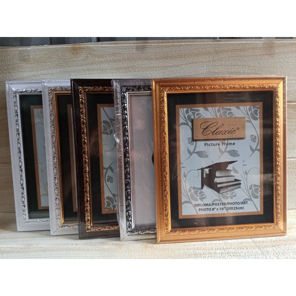Bingkai foto 10r 20x25 emas,silver,coklat,putih emas