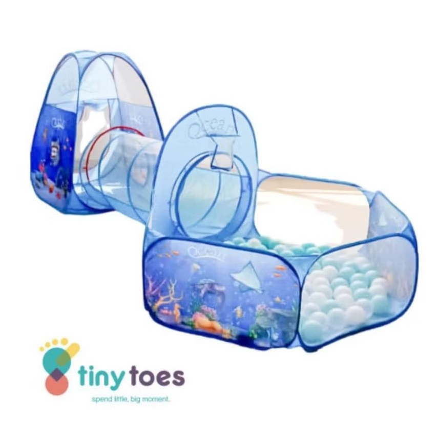 Preloved - Blue Ocean Tenda dan Terowongan Anak (termasuk bola)