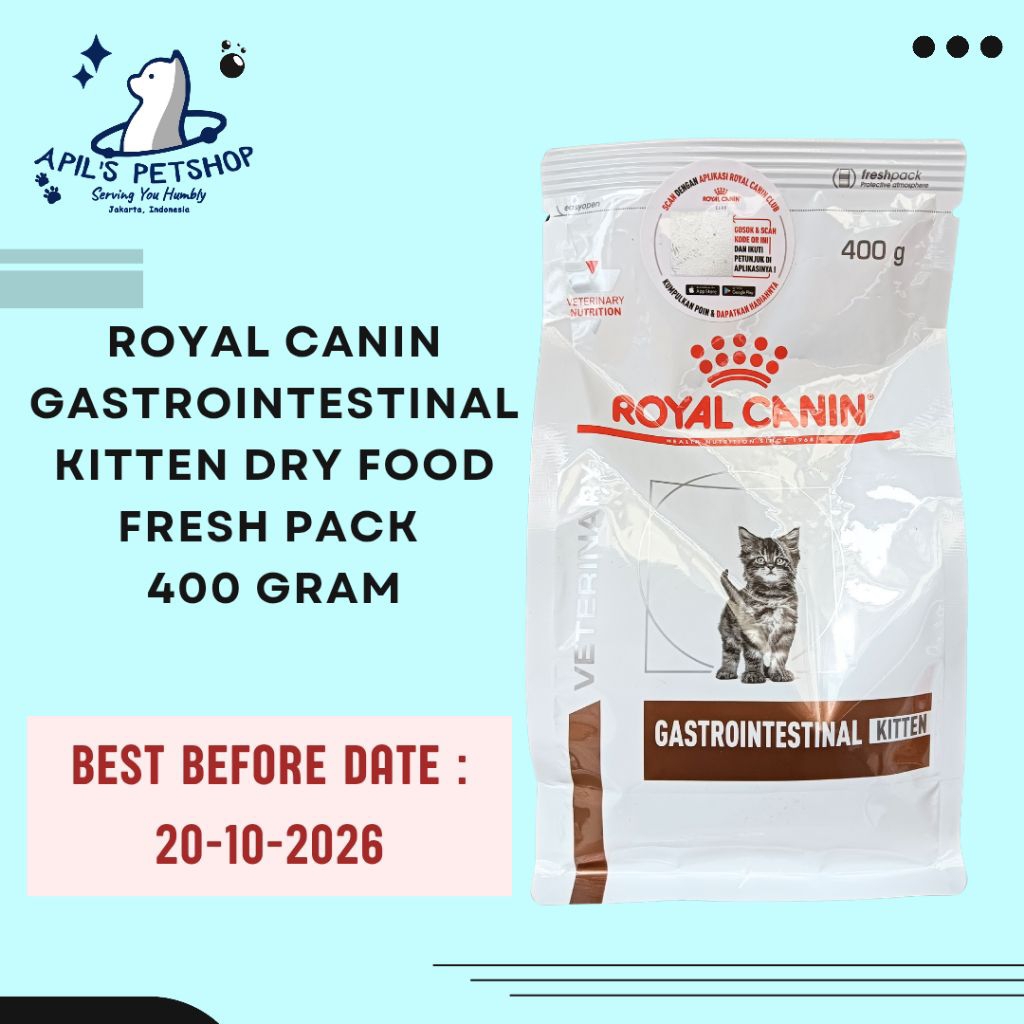 ROYAL CANIN GASTROINTESTINAL KITTEN FRESH PACK 400 GRAM - RC GASTRO KITTEN 400 GRAM