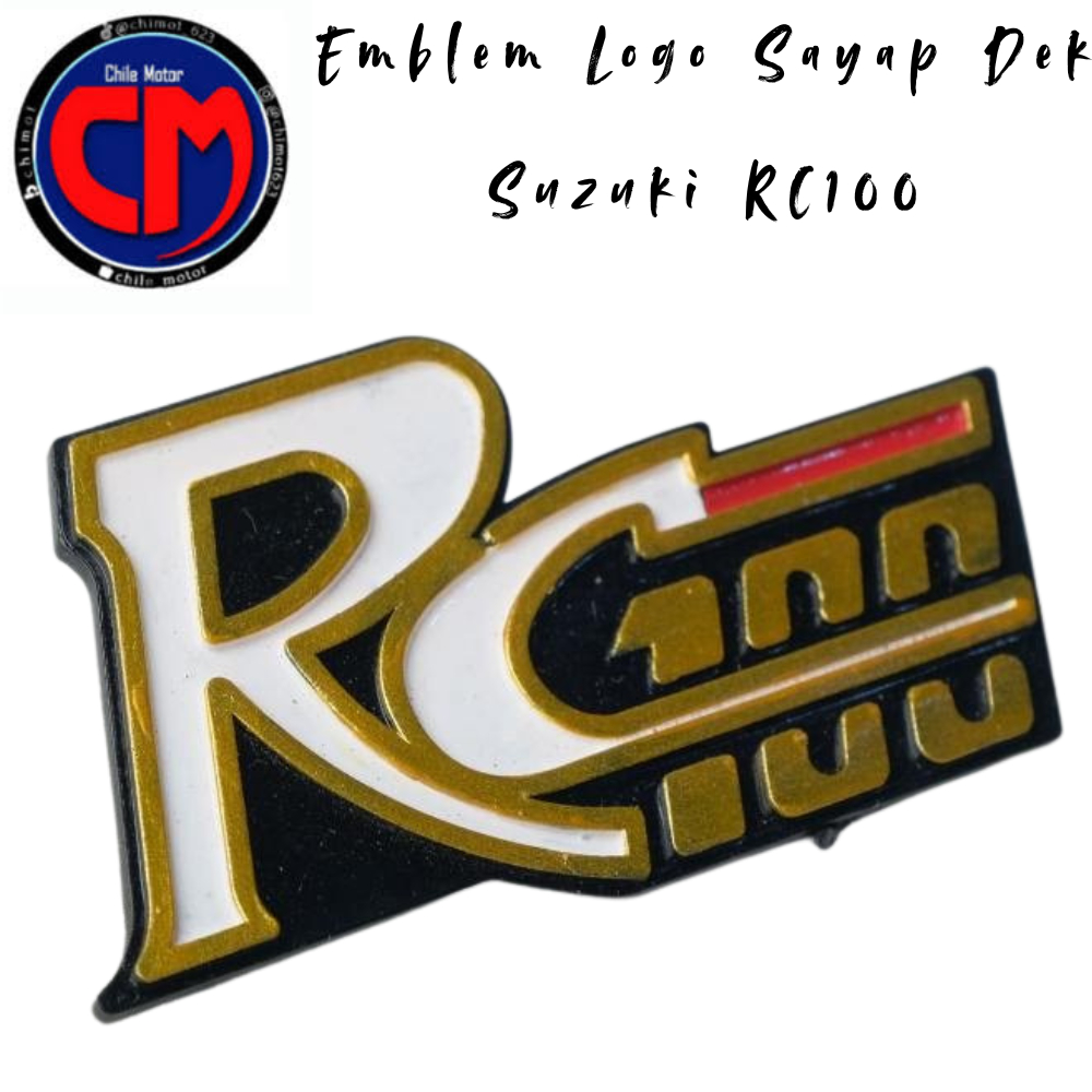 Emblem Logo Sayap Dek Suzuki RC100 RC 100 Bravo