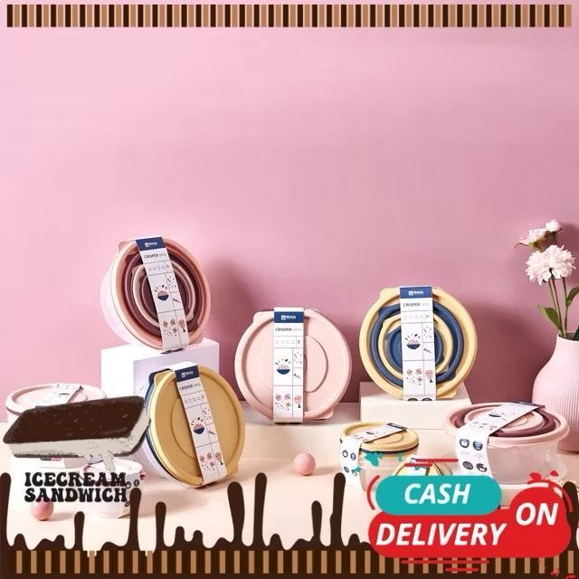 Tempat Makanan Kotak Crisper Set Plastik Tebal Rapat Tahan Dingin Dan Panas