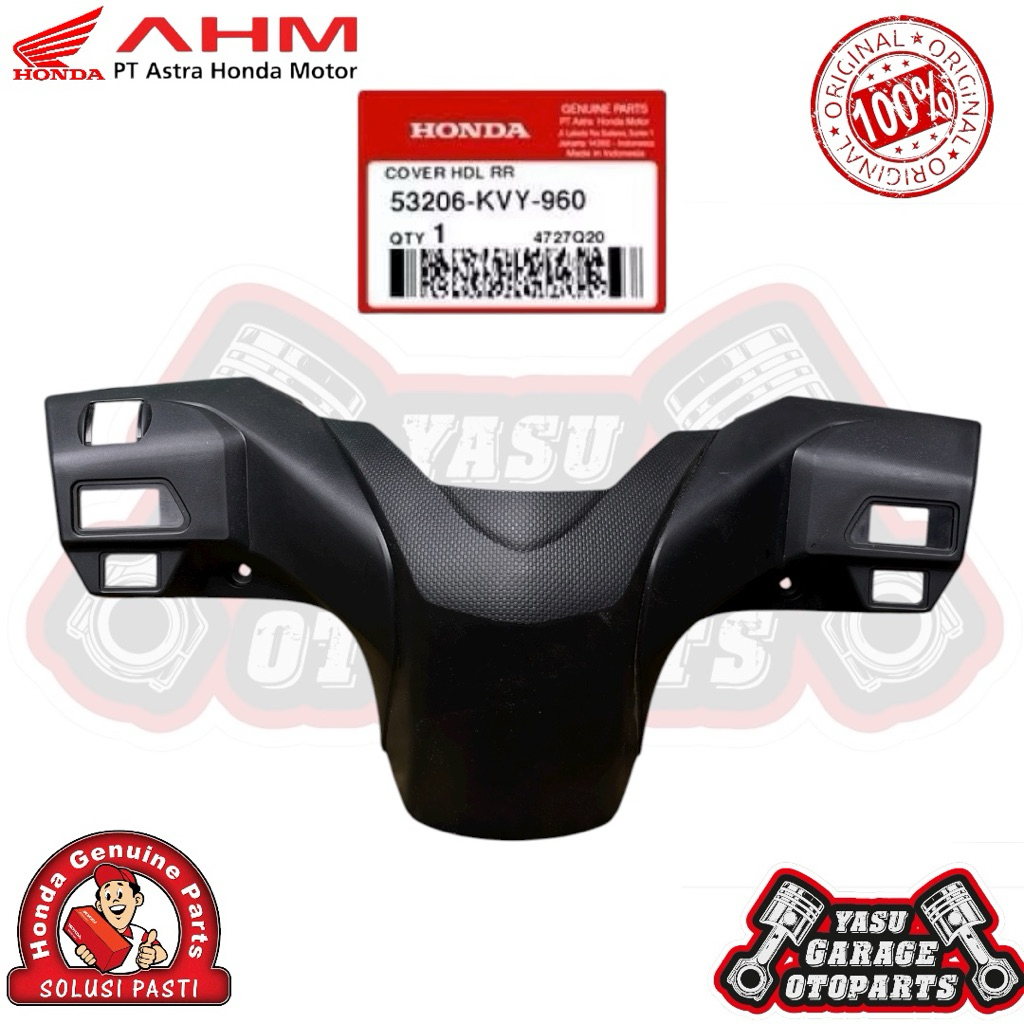 53206-KVY-960 Cover Batok Kasar Kepala Belakang Bodi Honda Beat Karbu ORI AHM 53206KVY960