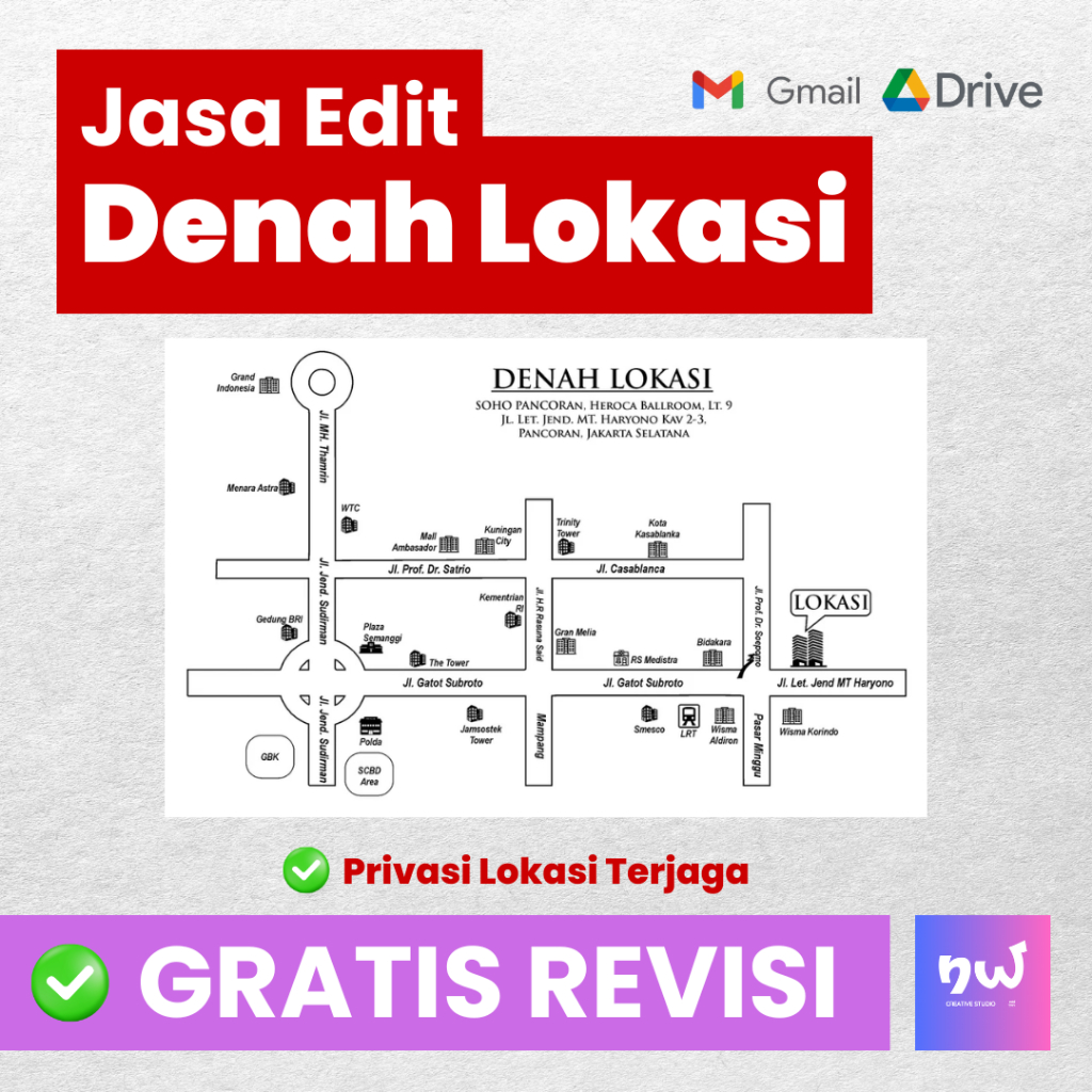 Jasa Edit Denah Lokasi | Denah Nikah | Pembuatan Denah Undangan
