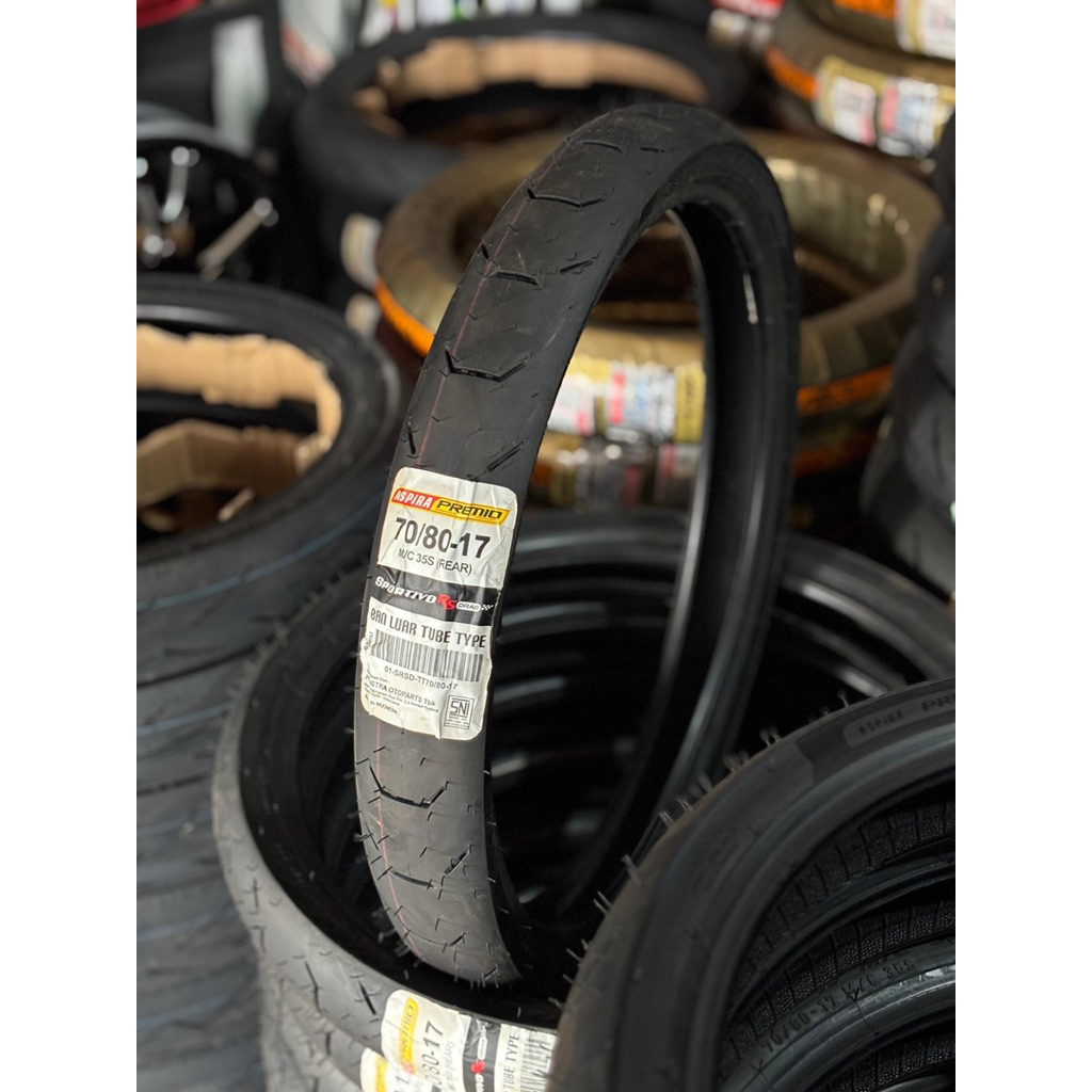 BAN ASPIRA PREMIO SPORTIVO DRAG TUBETYPE SOFT COMPOUND DRAG RING 17 / BAN BALAP SOFT COMPOUND RS DRA