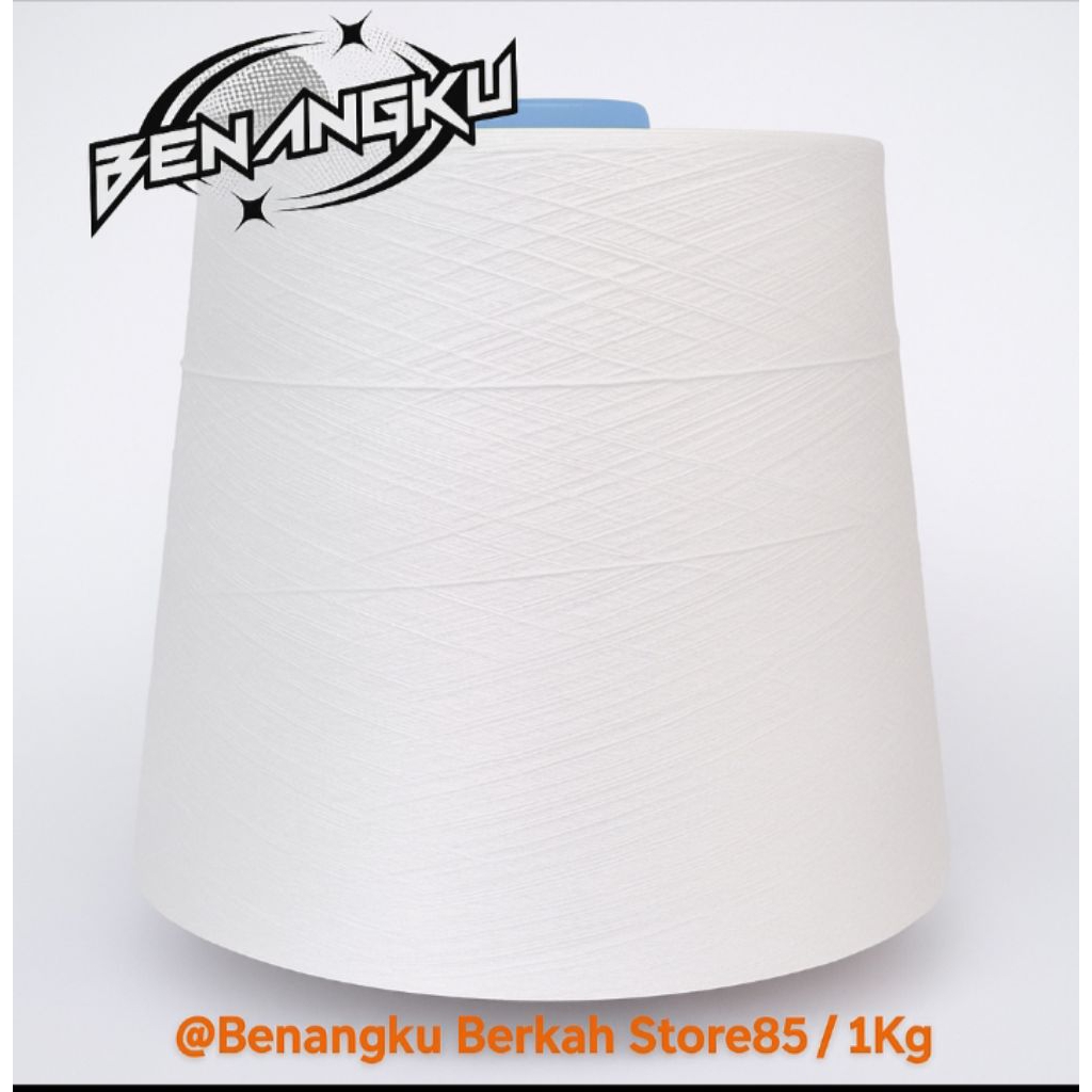 Benang Obras Putih Polyester 1 Kg | Benang Polyester Obras Putih 1 Kg