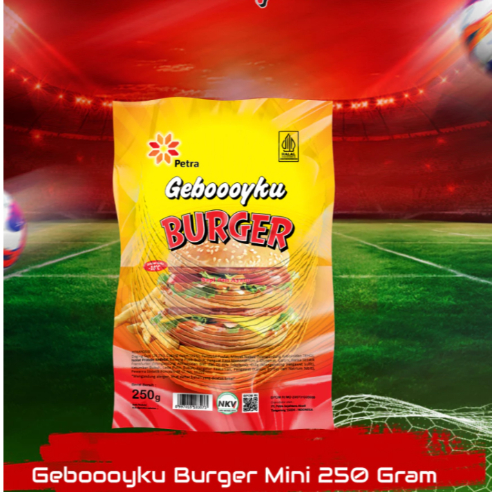 Gebooyku Mini Burger 280 Gr / 20 Slice Fresh Frozen kombinasi ayam & sapi