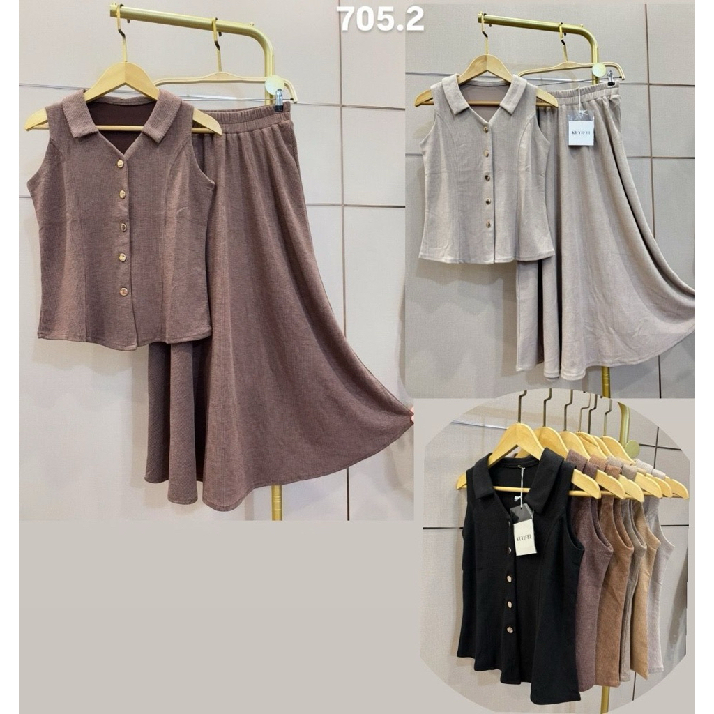 setelan vest 705.2 Kuyifei//setelan knit Kuyifei//pakaianwanitasby