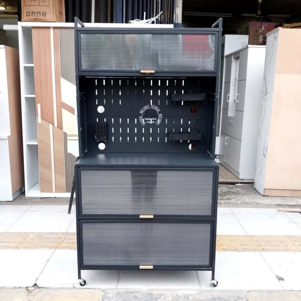 lemari dapur besi modern minimalis