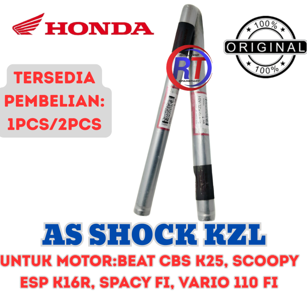 AS SHOCK DEPAN KZL HONDA UNTUK MOTOR BEAT STREET SPACY FI(2013-2018)  VARIO 110 FI (2014 - 2015) DLL