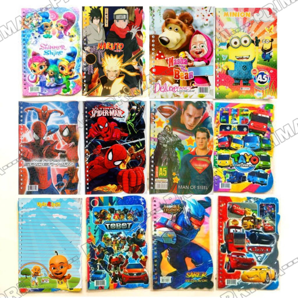 LOOSE LEAF GAMBAR / ISI BINDER KARAKTER / LOOSE LEAF FANCY A5