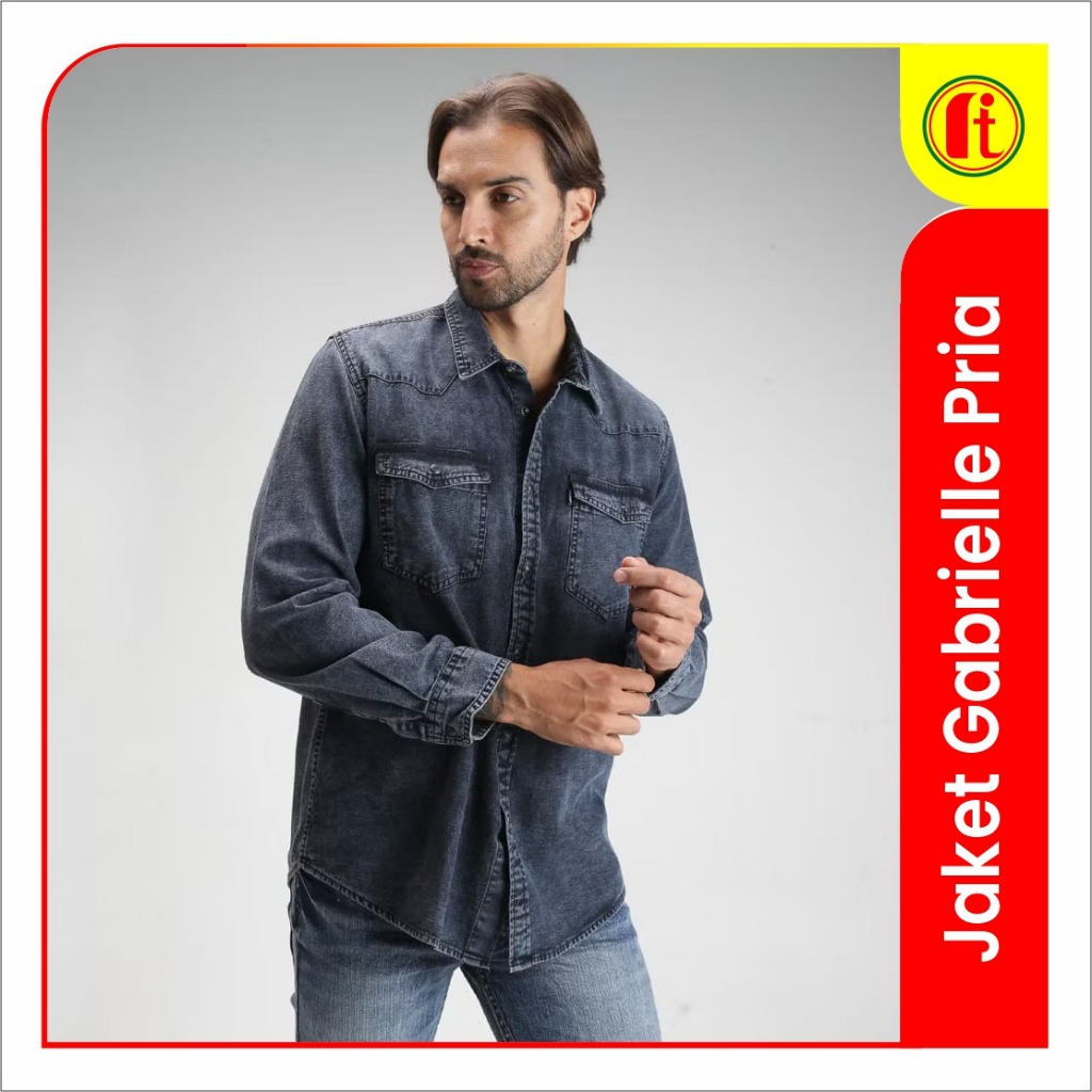 Jaket Jeans Gabrielle Pria Dewasa - RITA