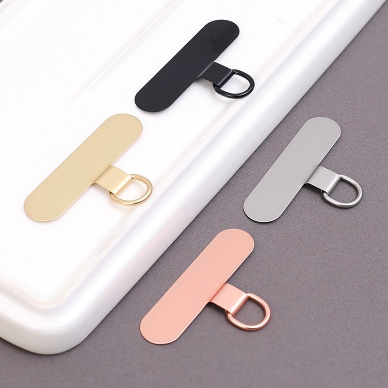 Cantolan Tali Lanyard Gasket Stainless Steel Strap Gantungan Hp Phone Holder Patch Clip Ultra Thin