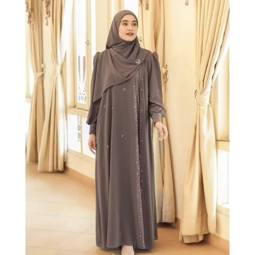 Gamis Cantik Wanita Model Korea Fashionable Terbaru Modis Ootd Hangout Trendy Gamis Cewek Remaja Had