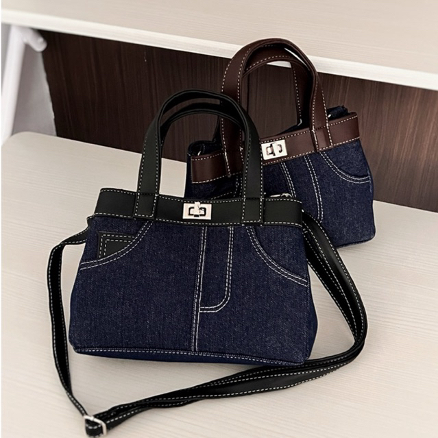 Kecil Mini Pocoo Tas Slingbag Jins Jeans Tenteng Selempang Wanita