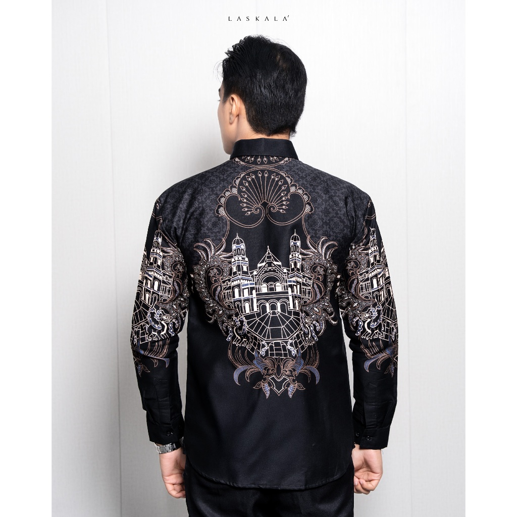 BEST DEALS Laskala Batik Premium Lawang Sewu Kemeja Batik Pria Slimfit Lengan Panjang