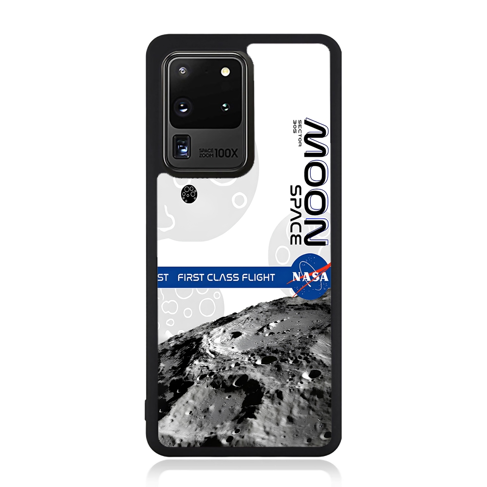 Case Samsung Note 20 10 9 8 7 Plus ultra Lite TPU  Softcase Custom Nasa Moon Ticket