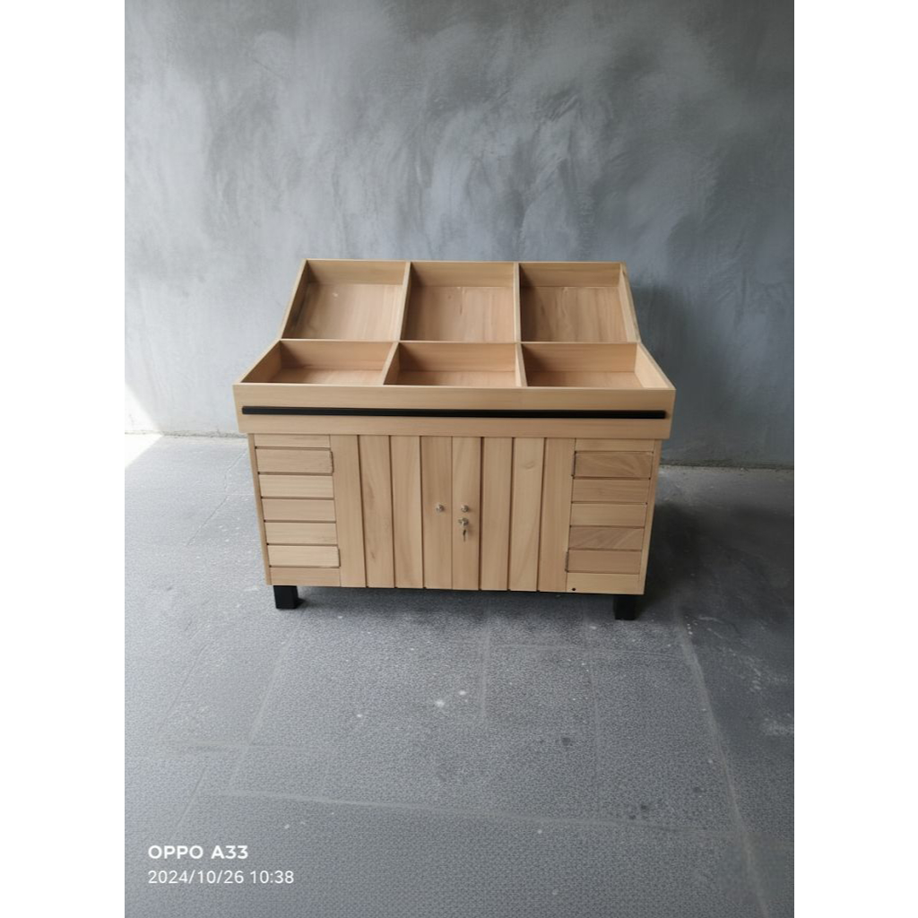 Furniture Kayu Jati  Rak Buah Rak Sayur Rak Minimarket Display Toko Buah Display Toko Sayur Rak Mini