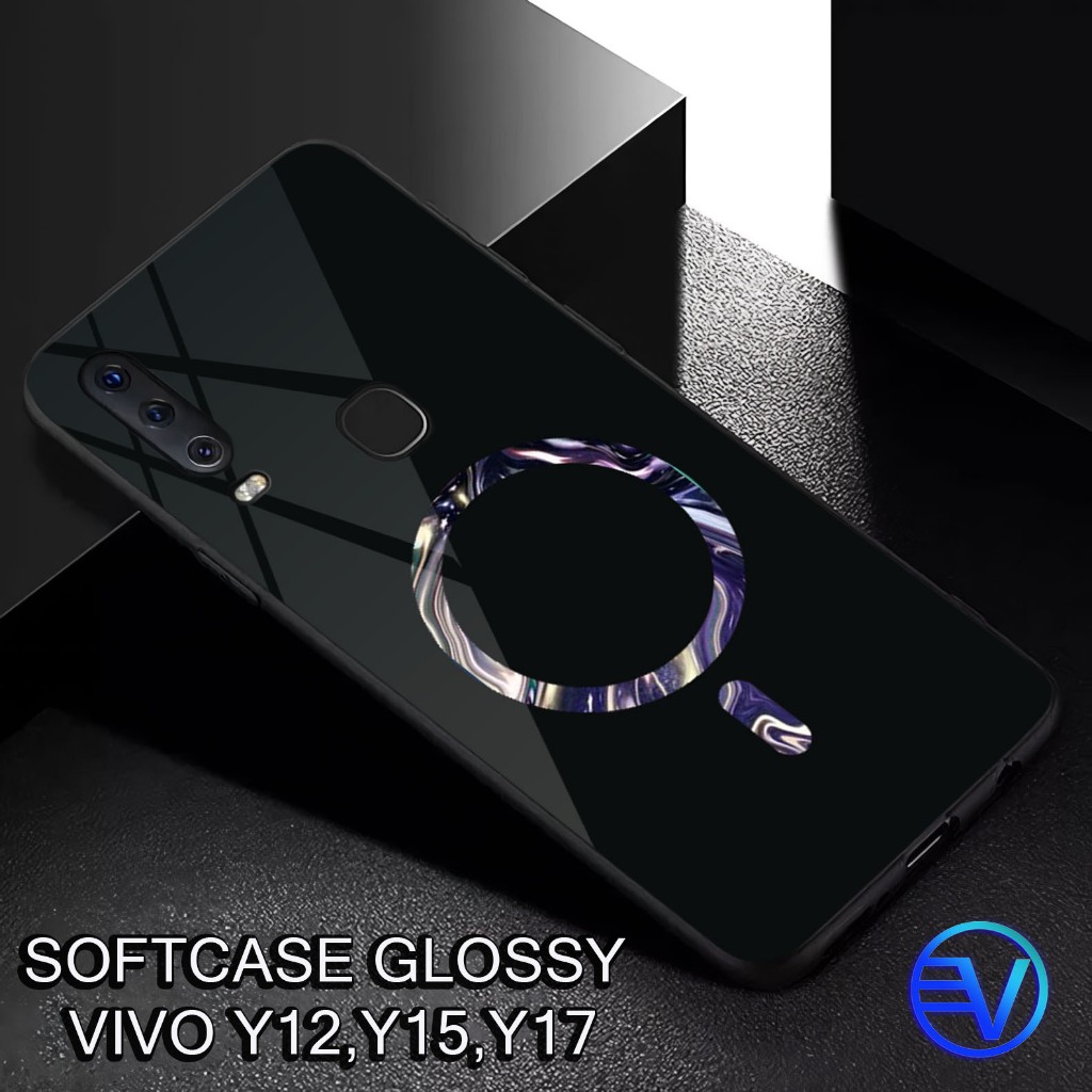 [ GT84 LOGO IPHONE ] Softcase Vivo Y12,Y15,Y17 Case Kilau Mirror Sublime Gambar Menyesuaikan type hp