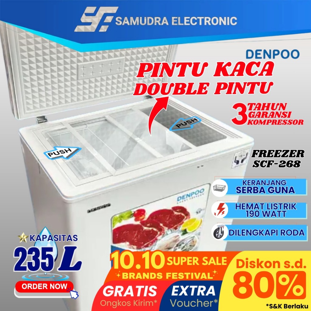 Denpoo Chest Freezer SCF 268 CG