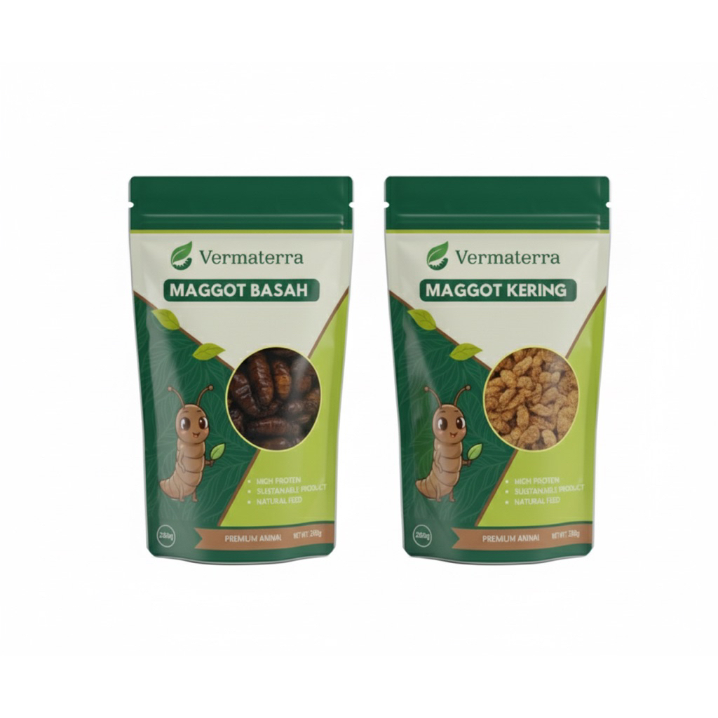 Vermaterra Fresh (Maggot Basah) & Vermaterra Dry (Maggot Kering)