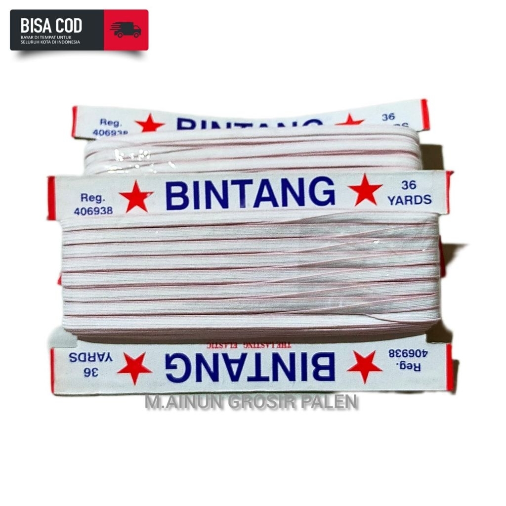 Koloran Bintang / Karet Elastis Kolor / Elastik ( 1 roll )