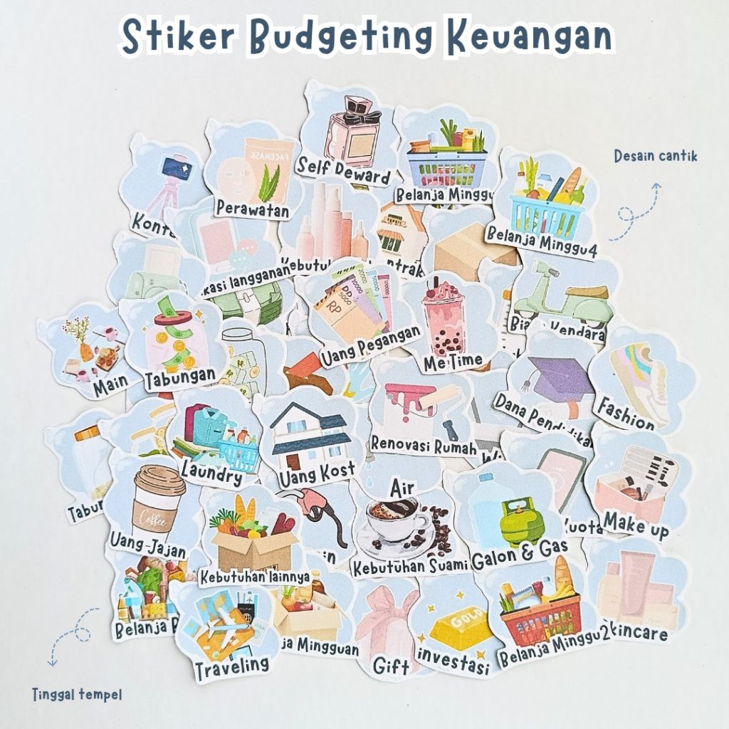 Stiker Budgeting Keuangan Lengkap