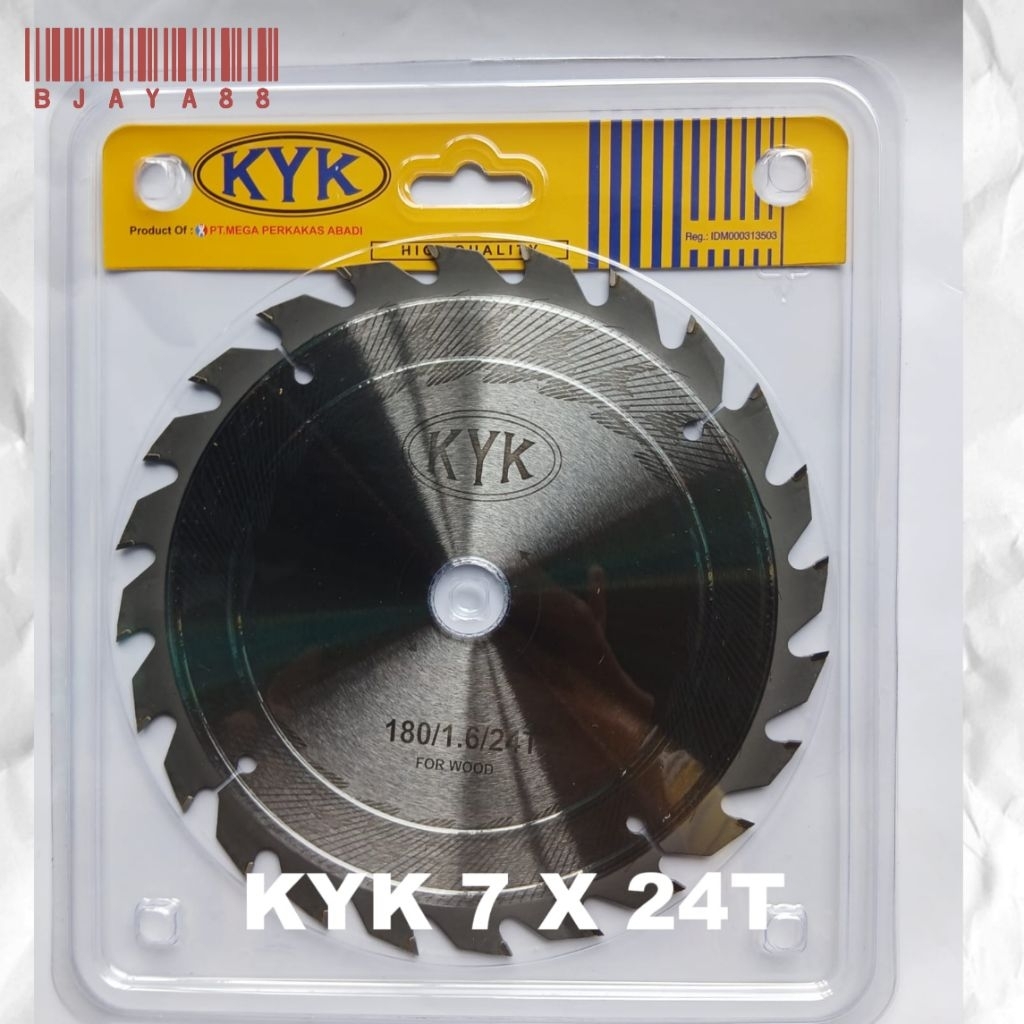 KYK PISAU GERGAJI CIRCULAR SAW BLADE 7" X 24 T GIGI 7 INCH  KYK 