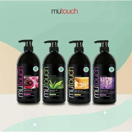 MUTOUCH SHOWER CREAM 1000 ML - Mutouch Goats Milk Shower Cream - Sabun Mandi Cair