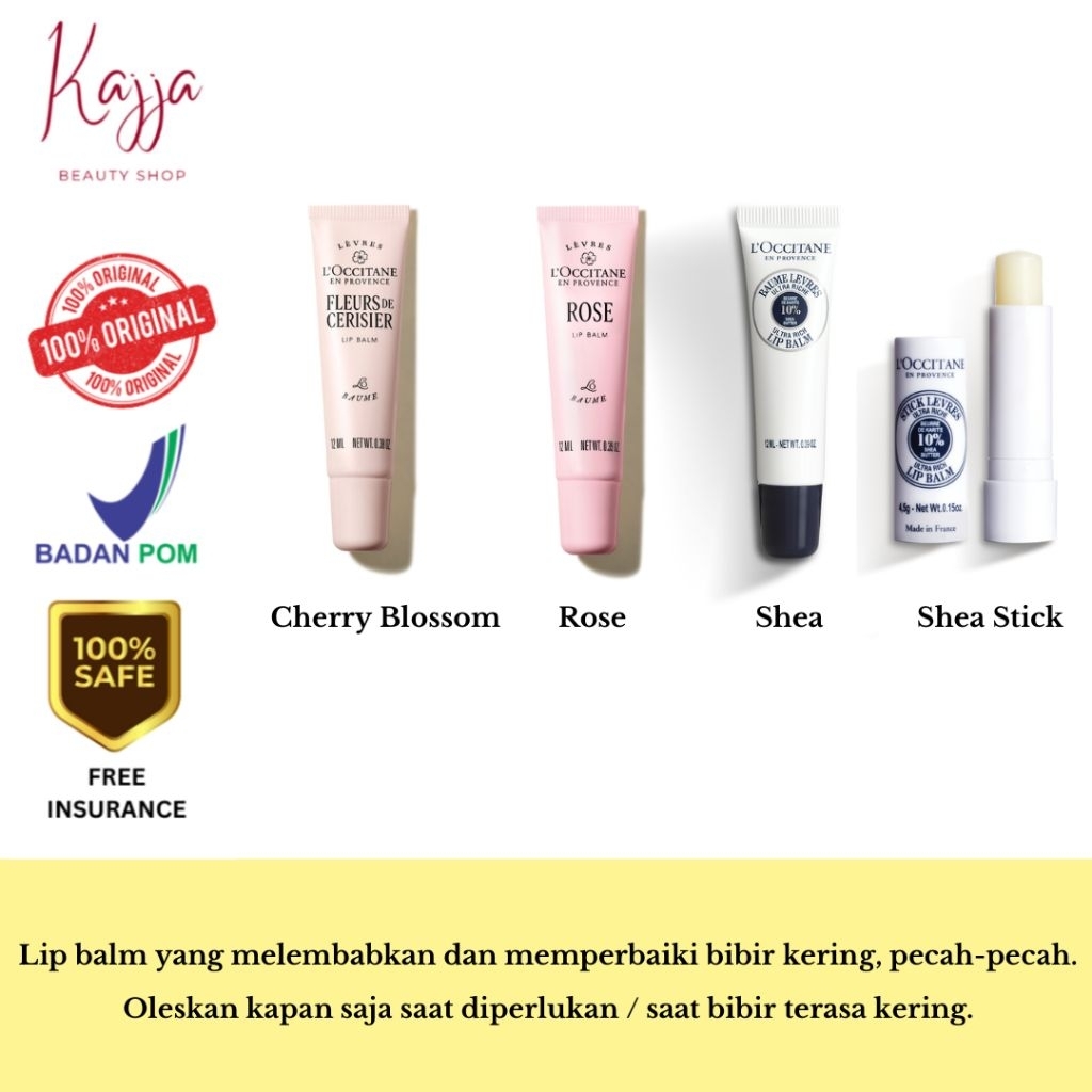 Loccitane Lip Balm 12ml / Loccitane Lip Balm Stick 4.5gr