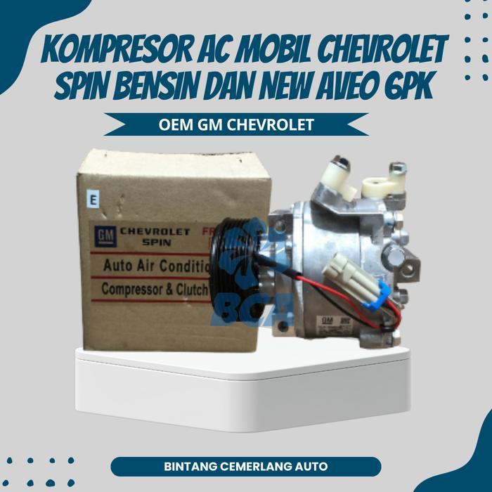 KOMPRESOR AC MOBIL CHEVROLET SPIN BENSIN DAN NEW AVEO 6PK GM CHEVROLET