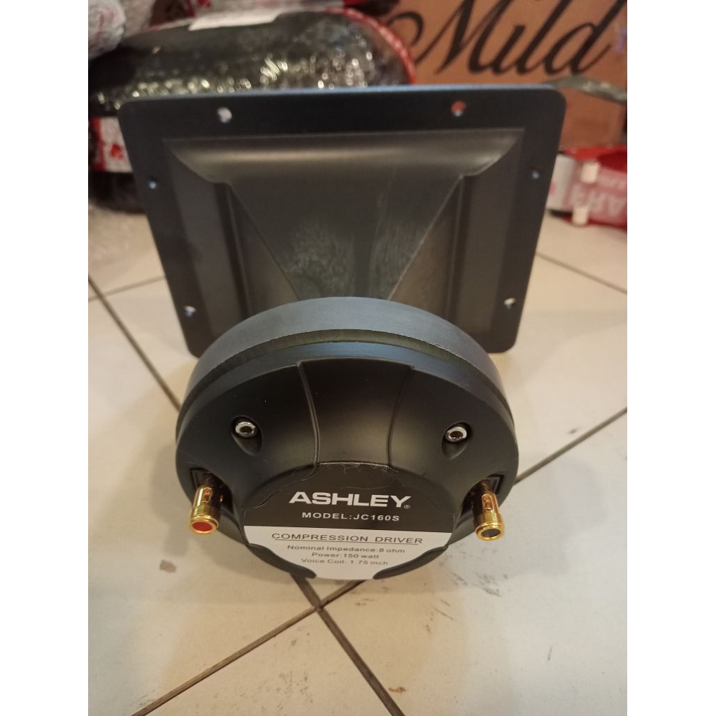 Paket Tweeter Magnet Ashley JC 160 S + Horn/ corong PVC 15x19 Compression Driver Ashley JC160S