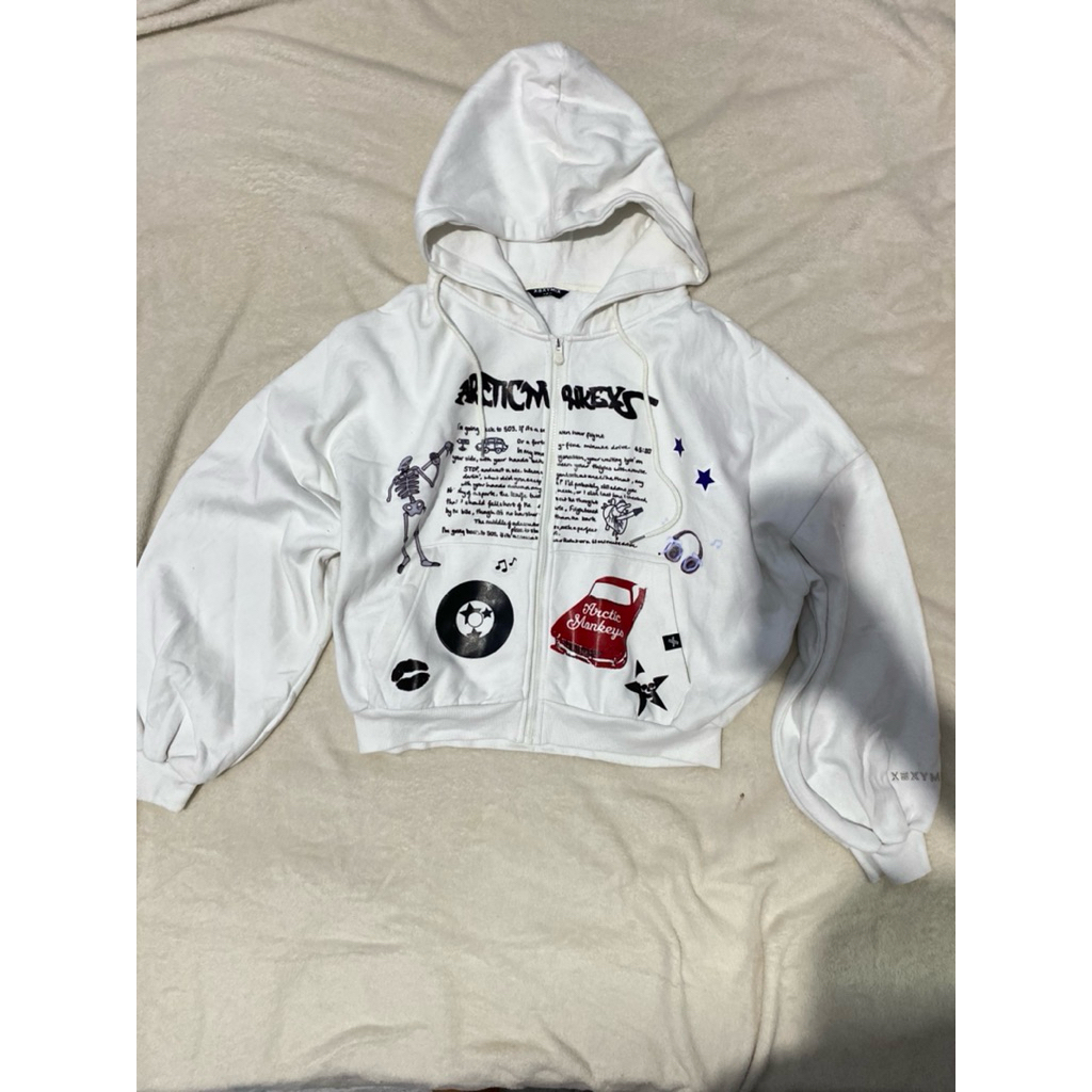 XEXYMIX JAKET ZIPPER WHITE LENGAN BALON