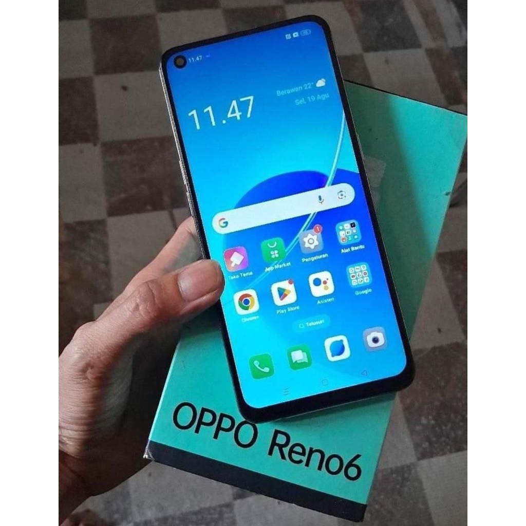 oppo reno 6 fullset 8/128 second segel