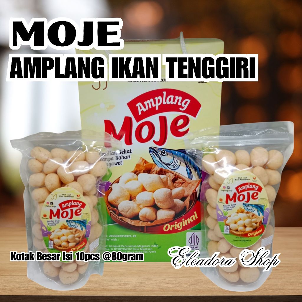 Amplang Ikan Tenggiri Moje Khas Kotabaru - Kemasan Kotak Besar