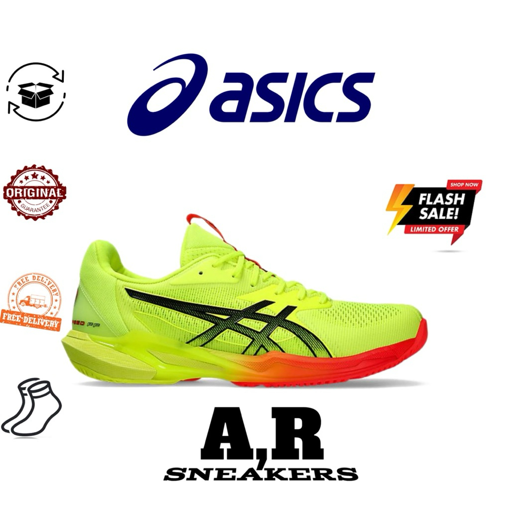 Sepatu Tenis Asics Solution Speed FF 3 Paris Safty Yellow Black