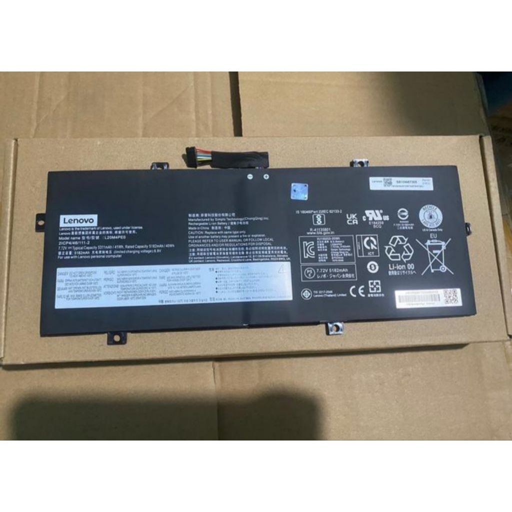 Batrai Battery batre laptop  lenovo yoga duet7 13itl6 original