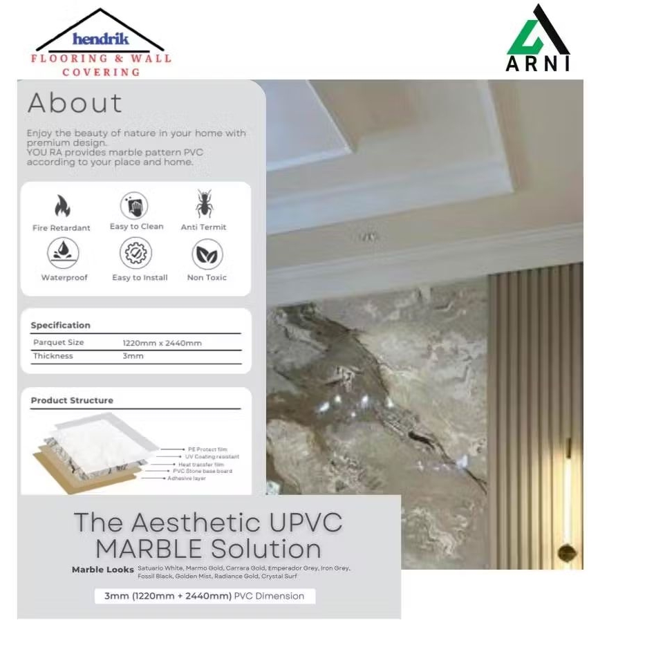 pvc wallboard marmer 3d