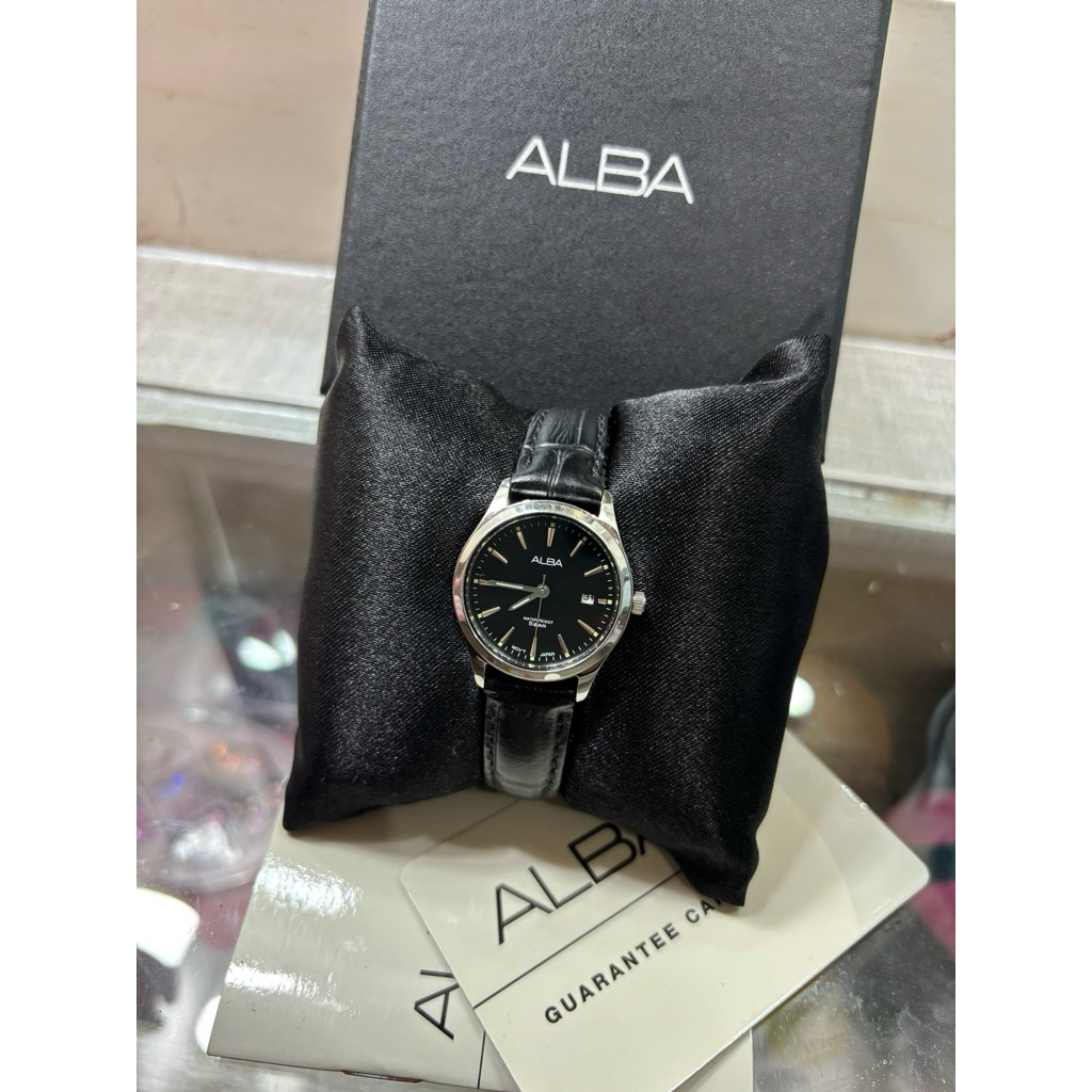 Jam Tangan Second Wanita Kulit Alba AH7BN9 Quartz Analog AH7BN9X1