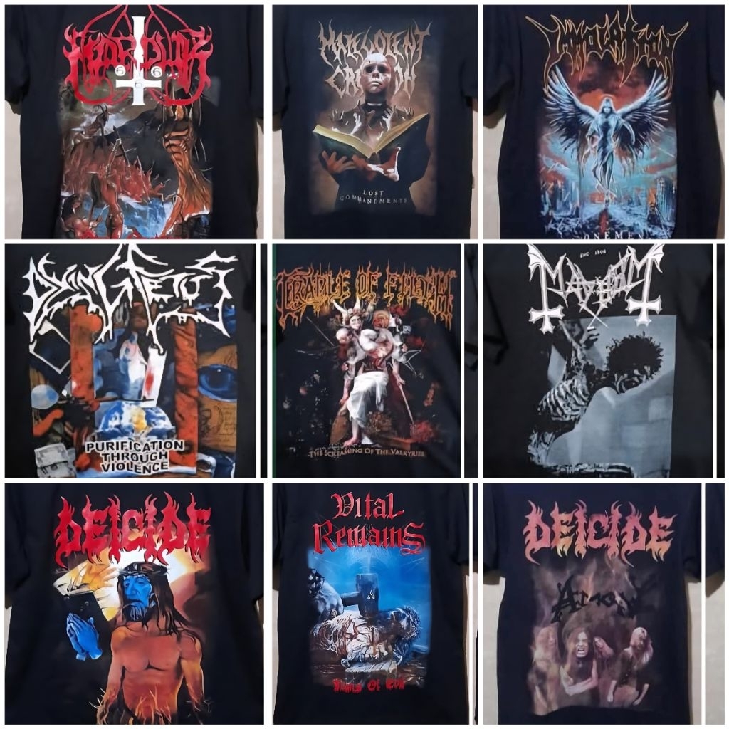 kaos band XENTRIX/DISGORGE/SUFFOCATION/CARCASS/MALIGNANCY/PHOBIA