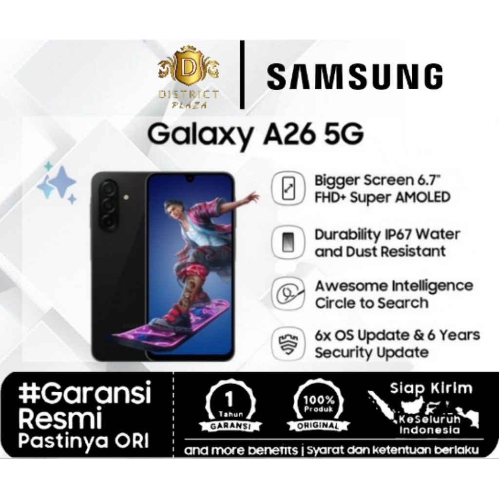 SAMSUNG A26 5G Ram 8/256Gb Bergaransi Resmi Layar Super Amoled Samsung Terbaru 2025