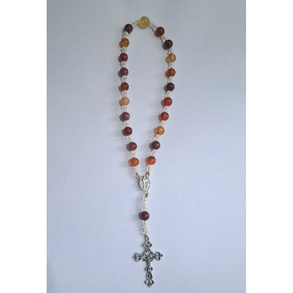 Gantungan Mobil Rosario/ Rosario Pocket Handmade Batu Alam Carnelian