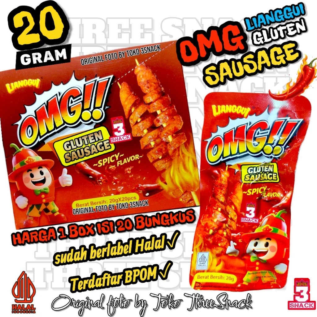 SOSIS VIRAL LIANGGUI OMG GLUTEN SAUSAGE ISI 20 BUNGKUS