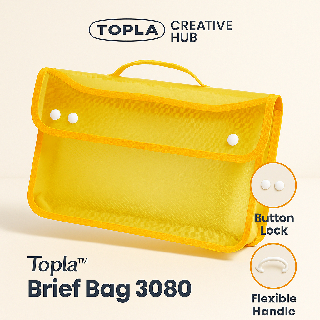 Brief Bag Topla – 3080, 3080 Mini & 3090 | Tas Jinjing Dokumen Sekolah & Kantor, Handle & Kancing, A