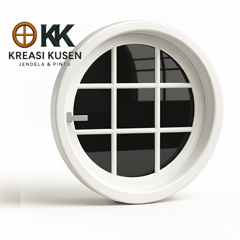 Jendela Bulat Aetestics • Kusen Jendela Bulat Bahan Kayu Jati