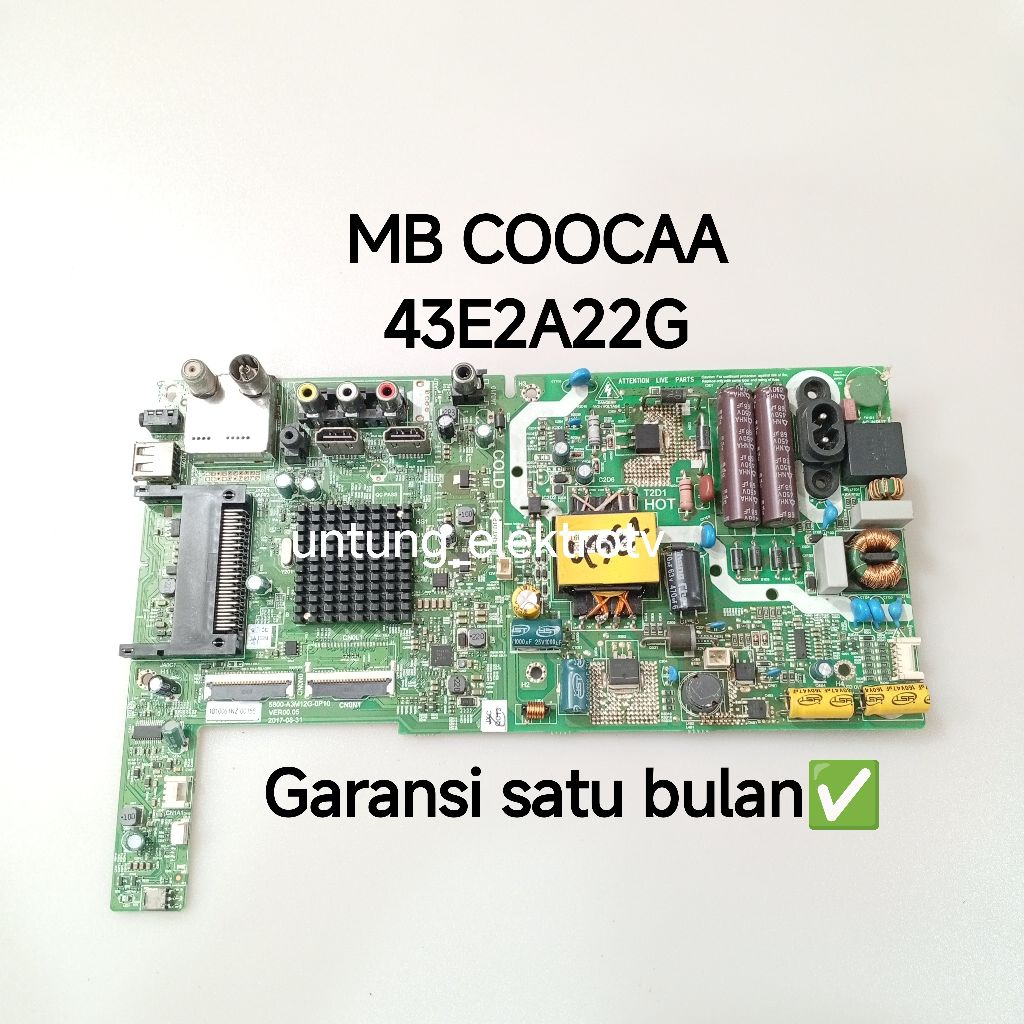 MAINBOARD TV COOCAA 43E2A22G MB-MOTHERBOARD-MOBO-MODUL MESIN TV COOCAA 43E2A22G