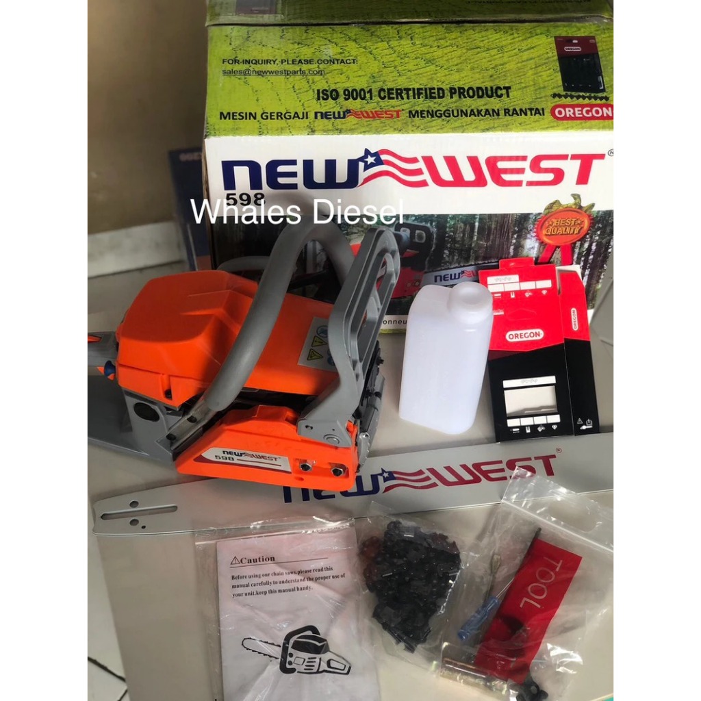 TERMURAH MESIN POTONG KAYU NEW WEST 598 22” CHAINSAW/SENSO
