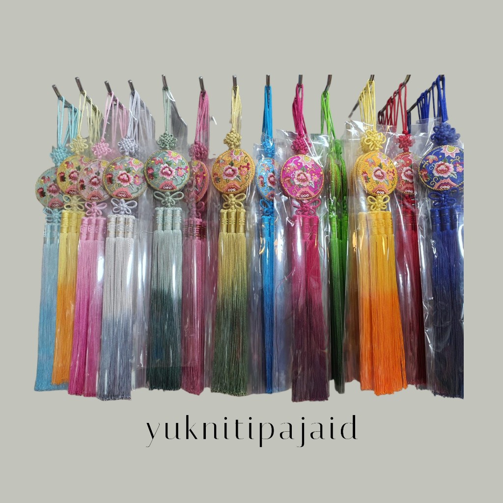 PO NORIGAE aksesoris hanbok rumbai (tassel) hiasan Hanbok ukuran besar SOUVENIR KOREA ASLI 100%
