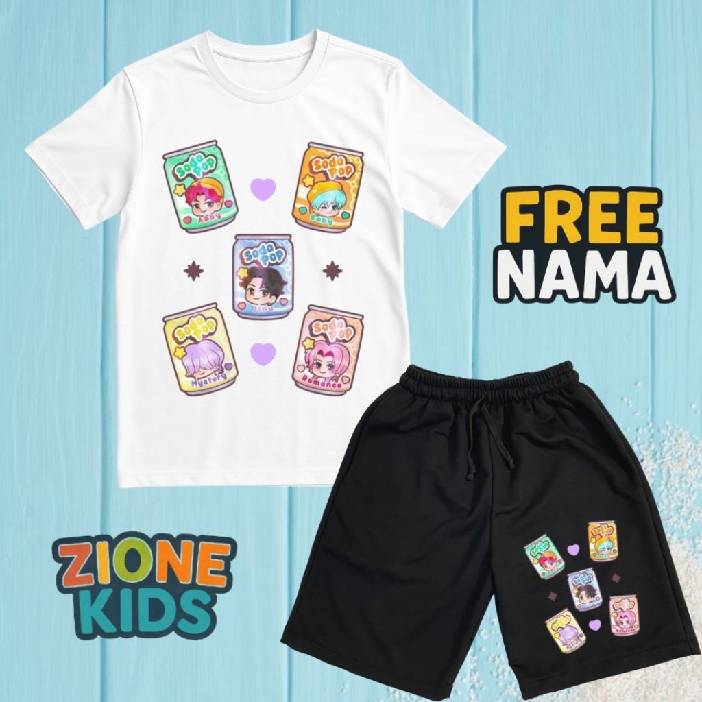 Setelan Anak Kpop Soda Pop Dance | Kaos & Celana Demon Hunter Lucu | Baju Anak Zione Kids